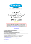 AirCraft , AirGuard , AirPro & QuietDry Dryer Guide