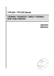 TTP-225/323 Bar Code Printer Service Manual