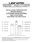 2002 S head, Time Clock Electronic Water