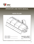 operator`s and parts manual roto-tiller