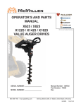 X25 Series Planetary Auger Manual