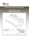 operator`s and parts manual ht52 / ht66 / ht78 hydraulic tillers