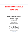 EXHIBITOR SERVICE MANUAL - 2015 New England Public Works