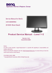 (D-SUB+ Black Bezel) Product Service Manual – Level 1~2