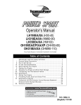 Power Sport™ Operator`s Manual