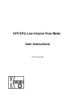 KFF/KFG Low-Volume Flow Meter User Instructions