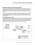 Electronic Control Transmission (ECT)