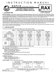 RAX 1500W Operator Manual