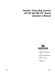 Hustler® Three Bag Catcher 48”/54”/60”/66”/72” Decks Operator`s