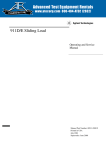 911D/E Sliding Load Operating and Service Manual