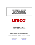 SERVICE MANUAL UNICO 2100 SERIES