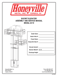 BUCKET ELEVATOR ASSEMBLY AND SERVICE MANUAL MODEL