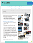 Service Reminder System: Reaching your New and Active