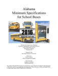 Alabama Minimum Specifications for School Buses 2016