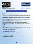 ACRE Exhibitor Checklist