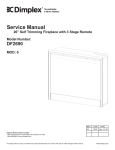 Service Manual 26” Self Trimming Fireplace with 3 Stage