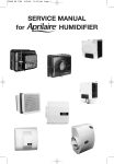 SERVICE MANUAL for HUMIDIFIER