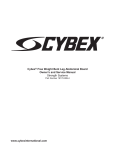 Cybex 16170 Bent Leg Abdominal Board Owner