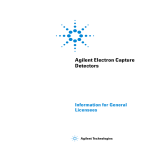 Electron Capture Detectors Information for General Licensees