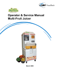 Operator & Service Manual Multi-Fruit Juicer
