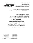 Installation and Operating Instructions