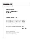 operator`s parts & service manual sweep star p48