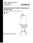 Submersible Semi-Positive Displacement Grinder Pump