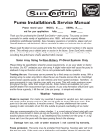 Installation Manual - Dankoff Solar Pumps