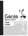 Operator`s Manual - Genie Industries