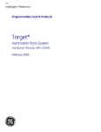 Target Automation Rack System Hardware Manual, GFK