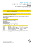 Model FHC50/FHM10 Fume Hood Controller/Monitor