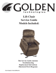 Lift Chair Service Guide Models Included: