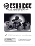 model 130l planetary gear drive with integral brake service manual