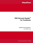 D65 Harvest Header for Combines