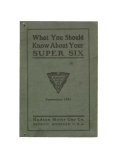 1921 Hudson Service manual