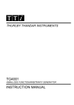 TG4001 Instruction Manual - English - Iss 3
