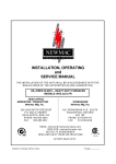 INSTALLATION, OPERATING and SERVICE MANUAL