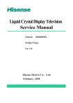Liquid Crystal Display Television Service Manual Chassis