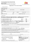 Application Form and Contract