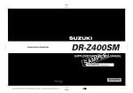 USE THIS MANUAL WITH: DR-Z400S SERVICE MANUAL (99500