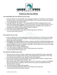 Entering Service Mode - Laser Pros International