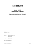 Model 1007C Temperature Chamber Operation and Service Manual