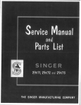 Parts book for Singer 29K71, 29K72 & 29K73