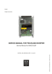 SERVICE MANUAL FOR TRAVELING INVERTER