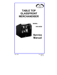 Service Manual TABLE TOP GLASSFRONT MERCHANDISER