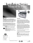 Installation Service Manual & Parts