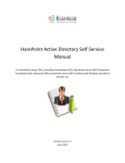 HarePoint Active Directory Self Service Manual