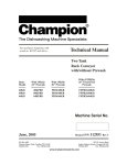 Technical Manual - Champion Industries