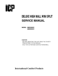 deluxe high wall mini split service manual
