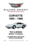 CORVETTE 1984 1988 - Silver Sport Transmissions